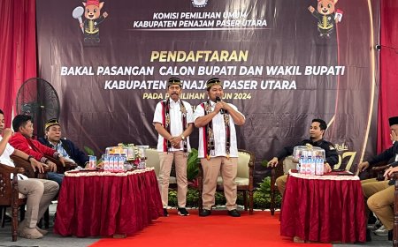 Balon Bupati dan Wakil Bupati PPU, Mudyat Noor-Abdul Waris Muin Resmi Daftarkan Diri di KPU