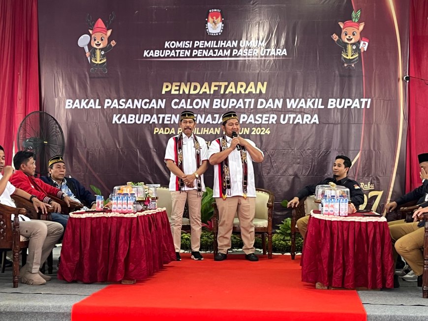 Balon Bupati dan Wakil Bupati PPU, Mudyat Noor-Abdul Waris Muin Resmi Daftarkan Diri di KPU