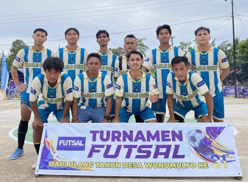 Kallolo FC Tantang Metun Sajau JR di Final Turnamen Futsal HUT Desa Wonomulyo ke-31