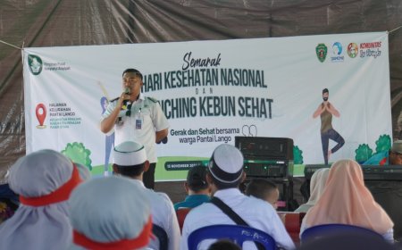 Peringati Hari Kesehatan Nasional, Program Komunitas Isi Piringku Gelar Aksi Gerak dan Sehat Bersama Warga Pantai Lango
