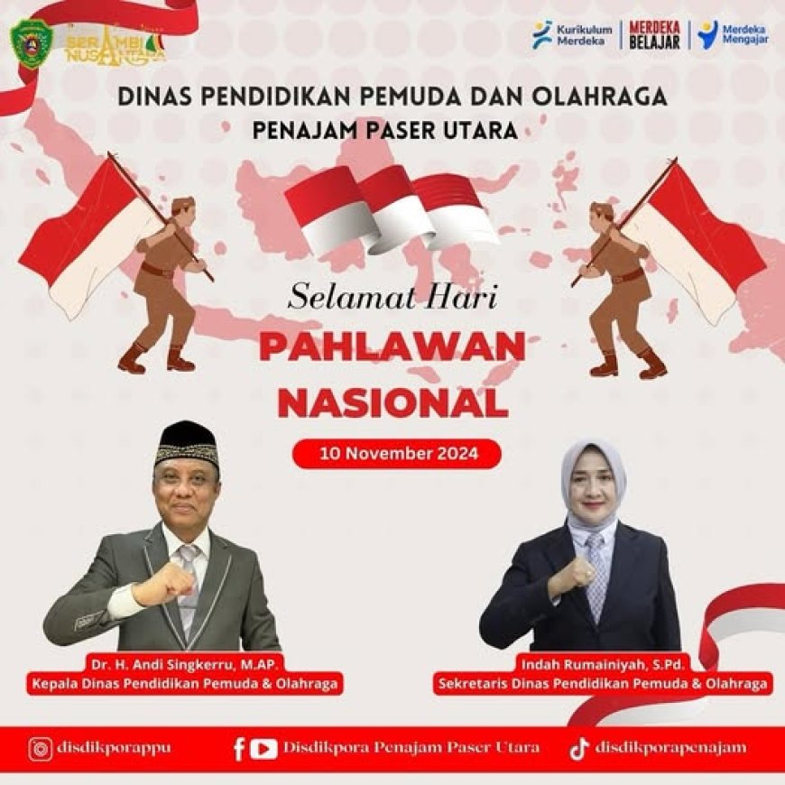 Kepala Disdikpora PPU Ajak Masyarakat Rayakan Hari Pahlawan dengan Semangat Kebangsaan