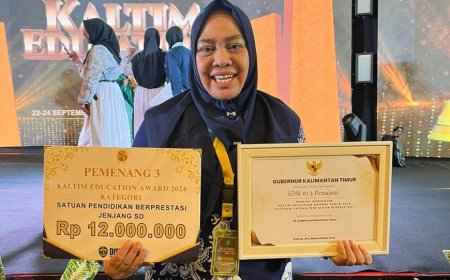 SDN 013 Penajam Raih Peringkat Ketiga di Kaltim Education Awards 2024 sebagai Satuan Pendidikan Berprestasi