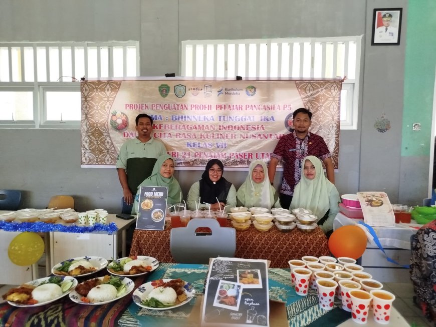 Kegiatan P5 SMPN 21 PPU: Rayakan Keberagaman Kuliner Nusantara dalam Tema Bhinneka Tunggal Ika