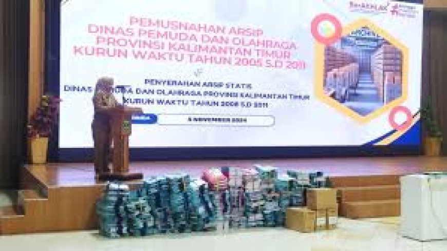DPK dan Dispora Kaltim Laksanakan Pemusnahan Arsip Lama Sesuai Standar ANRI