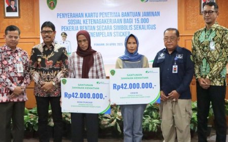15.000 Pekerja Rentan di Penajam Paser Utara Resmi Terima Jaminan Sosial Ketenagakerjaan