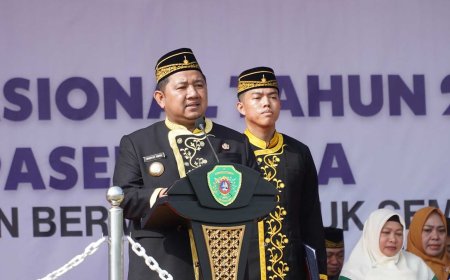 Bupati Mudyat Noor Pimpin Upacara Peringatan Hari Pendidikan Nasional 2025 di Penajam Paser Utara