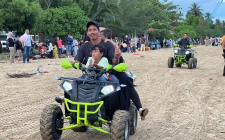 Kendaraan ATV Jadi Daya Tarik Wisatawan di Pantai Tanjung Jumlai, Penajam Paser Utara
