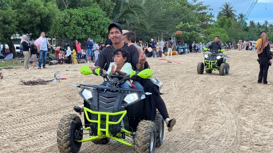Kendaraan ATV Jadi Daya Tarik Wisatawan di Pantai Tanjung Jumlai, Penajam Paser Utara