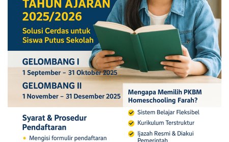 PKBM Homeschooling Farah Buka Pendaftaran Tahun Ajaran 2025/2026