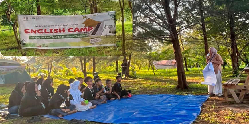 EDUN English Course Gelar English Outdoor & Campsite di Pantai Bumi Taka, Latih Kepercayaan Diri dan Kemandirian Siswa